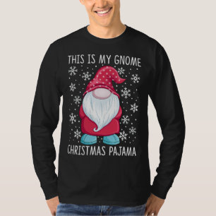 This Is My Gnome Christmas Pajama Polka Dot Gnome T-Shirt