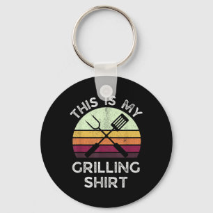 This Is My Grilling Funny Bbq Barbecue Grill Dad Key Ring