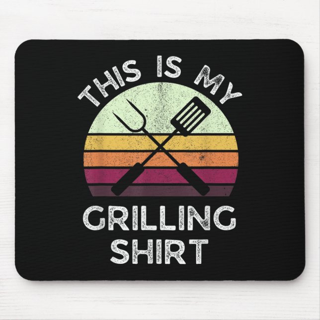 This Is My Grilling Funny Bbq Barbecue Grill Dad  Mouse Pad (Front)