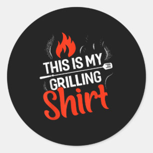 This Is My Grilling Funny Bbq Smoker Barbecue Classic Round Sticker