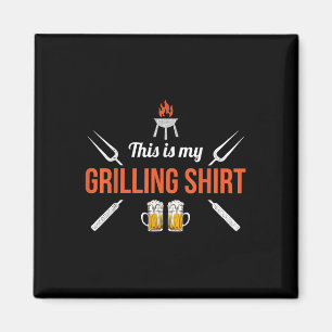 This Is My Grilling Shirt Funny Bbq Chef Grilling Magnet