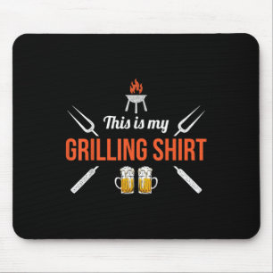 This Is My Grilling Shirt Funny Bbq Chef Grilling Mouse Pad