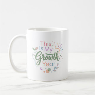 This Is My Growth Year Pastel Inspirational Mug