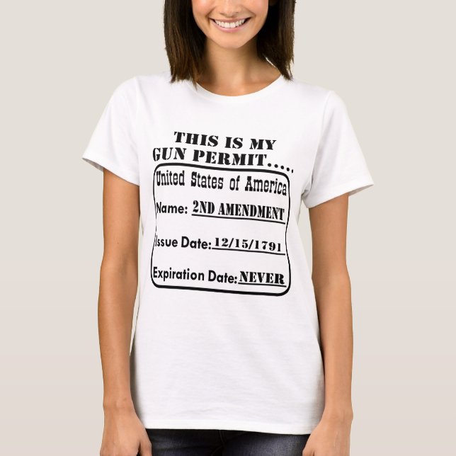This Is My Gun Permit T-Shirt (Front)