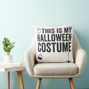 This Is My Halloween Costume Funny Ghost Spider Cushion