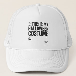This Is My Halloween Costume Funny Ghost Spider Trucker Hat