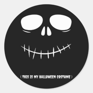 This Is My Halloween Costume Funny Halloween Kids Classic Round Sticker