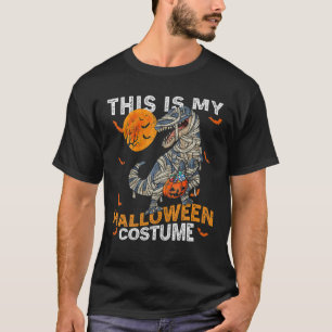 This Is My Halloween Costume T Rex Dinosaur Pumpki T-Shirt