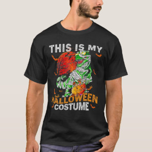 This Is My Halloween Costume T Rex Dinosaur Pumpki T-Shirt