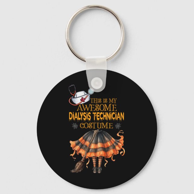 This Is My Halloween Dialysis Technician Costume D Key Ring (Front)