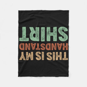 This Is My Handstand Shirt I Funny Gymnastics Brea Fleece Blanket