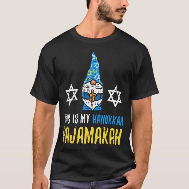 This Is My Hanukkah 	kah Menorah Gnome 	 Chanukah T-Shirt (Front)