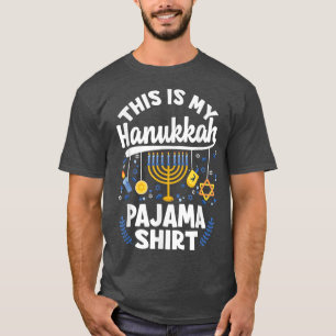 This Is My Hanukkah Pajama Cool Hanukkah Menorah T-Shirt