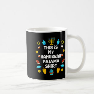 This Is My Hanukkah Pajama Shirt Chanukah Jewish M Coffee Mug