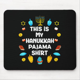 This Is My Hanukkah Pajama Shirt Chanukah Jewish M Mouse Pad