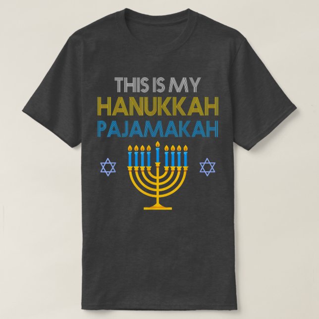 This Is My Hanukkah Pajamakah Chanukah Pajama  T-Shirt (Design Front)