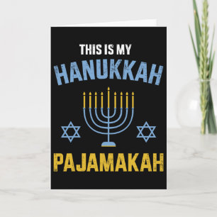 This Is My Hanukkah Pajamakah For Jewish Christmas Card
