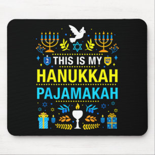 This Is My Hanukkah Pajamakah For Jewish Christmas Mouse Pad