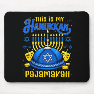 This Is My Hanukkah Pajamakah For Jewish Christmas Mouse Pad