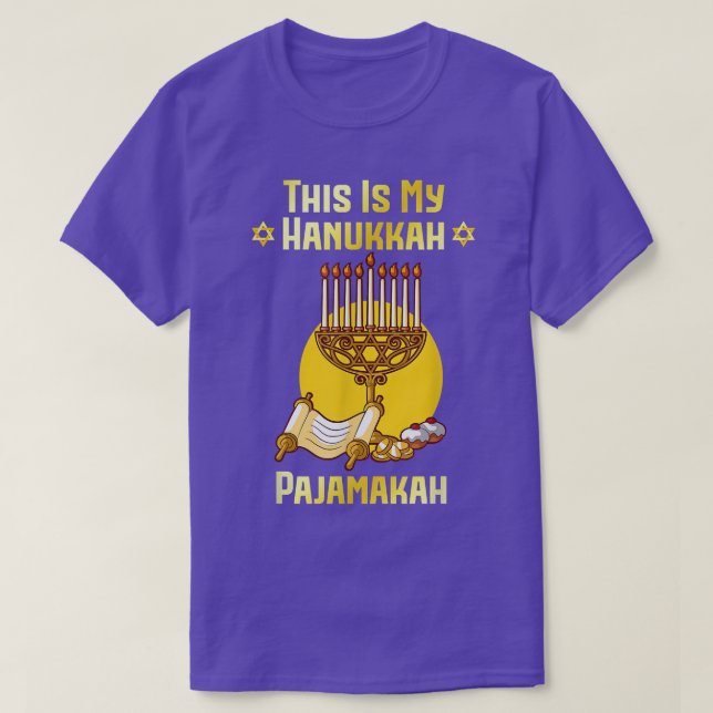 This Is My Hanukkah Pajamakah Funny Hanukkah Pajam T-Shirt (Design Front)