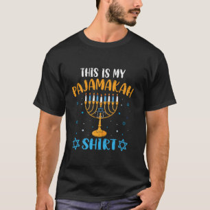 This Is My Hanukkah Pajamakah Menorah Chanukah Paj T-Shirt
