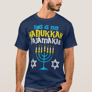 This Is My Hanukkah Pajamakah Menorah Chanukah Paj T-Shirt