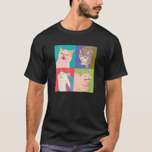 This Is My Happy Face Smudge The Cat Meme Sarcasti T-Shirt