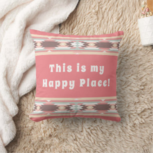 This Is My Happy Place - Aztec Design Cushion