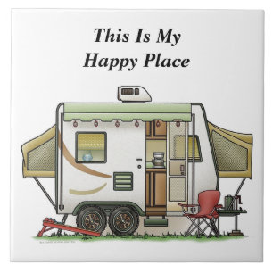 This Is My Happy Place Camper Ceramic Tile