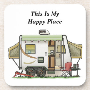 This is my happy place camper coaster