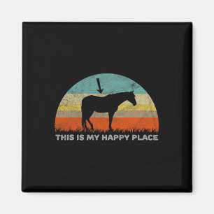 This Is My Happy Place Horseback Riding Magnet