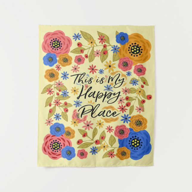 This is My Happy Place Medium Tapestry (Front)
