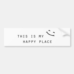 this is my happy place simple modern design bumper sticker