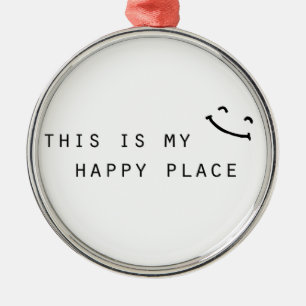 this is my happy place simple modern design metal tree decoration