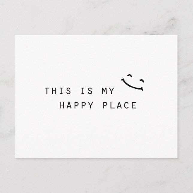 this is my happy place simple modern design postcard (Front)