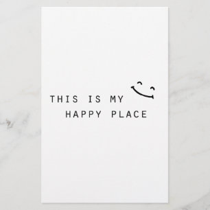 this is my happy place simple modern design stationery