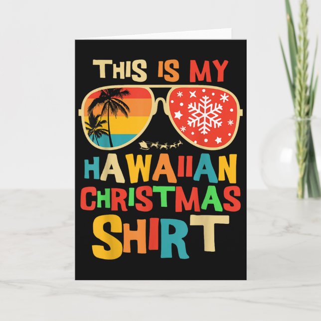 This Is My Hawaiian Christmas Pajama Matching Fami Card (Front)