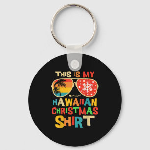 This Is My Hawaiian Christmas Pajama Matching Fami Key Ring