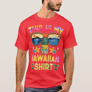This Is My Hawaiian  Luau Aloha Hawaii Beach Pinea T-Shirt