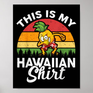 This Is My Hawaiian-shirt Kids Teen Boy Men Hawaii Poster