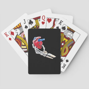 This Is My Heart Skeleton Heart Hands Creative Playing Cards