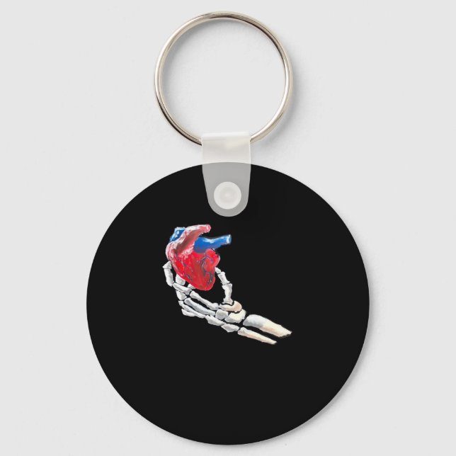 This Is My Heart - Skeleton Heart Hands Key Ring (Front)