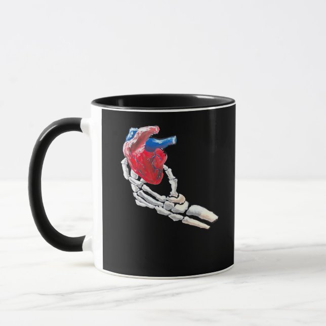 This Is My Heart - Skeleton Heart Hands Mug (Left)