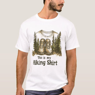 This is My Hiking Shirt Funny Hiking Boots Design