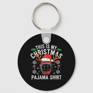 This Is My Hockey Christmas Pajama Shirt Sport Men Key Ring