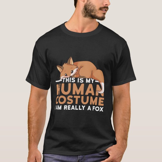 This Is My Hu I'M Really A Fox Halloween T-Shirt (Front)