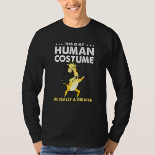 This Is My Human Costume Giraffe Halloween T-Shirt