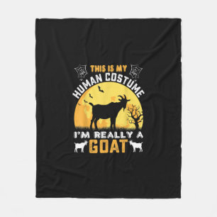 This Is My Human Costume Goat Gift Fleece Blanket