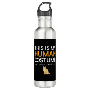 This Is My Human Costume I m Really A Cat Shirt 710 Ml Water Bottle