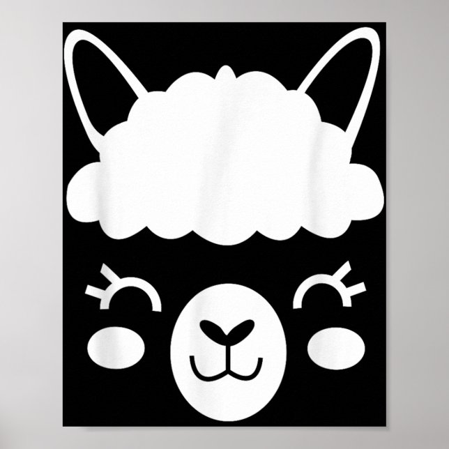This Is My Human Costume I’m Really A Llama Alpaca Poster (Front)